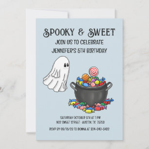 Invitation d'anniversaire Halloween Spooky & Sweet
