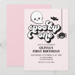 Invitation d'anniversaire Halloween un an effrayan