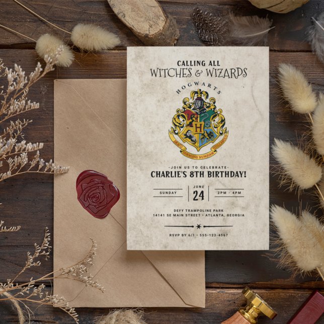 Invitation d'anniversaire Harry Potter Blason de P (Créateur téléchargé)