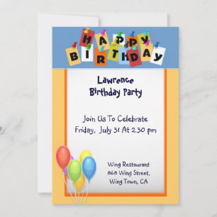Invitation d'anniversaire heureuse