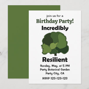 Invitation d'anniversaire inspirante et résiliente