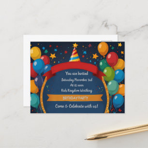 Invitation d'anniversaire joyeux
