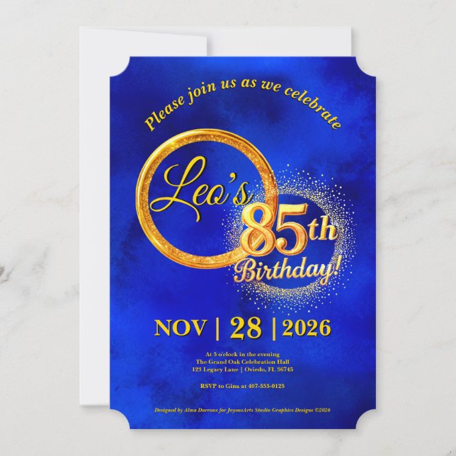 Invitation d'anniversaire jubilaire (Devant)