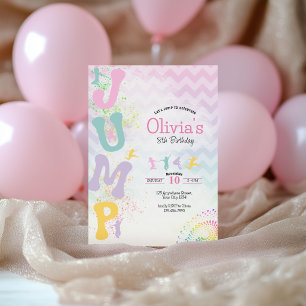 Invitation d'anniversaire Jumps Trampoline
