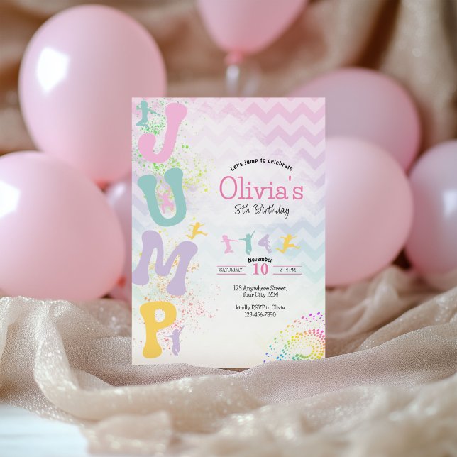 Invitation d'anniversaire Jumps Trampoline (Créateur téléchargé)