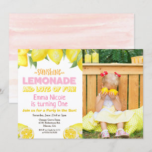 Invitation d'anniversaire Lemon Lemonade TOUT ÂGE