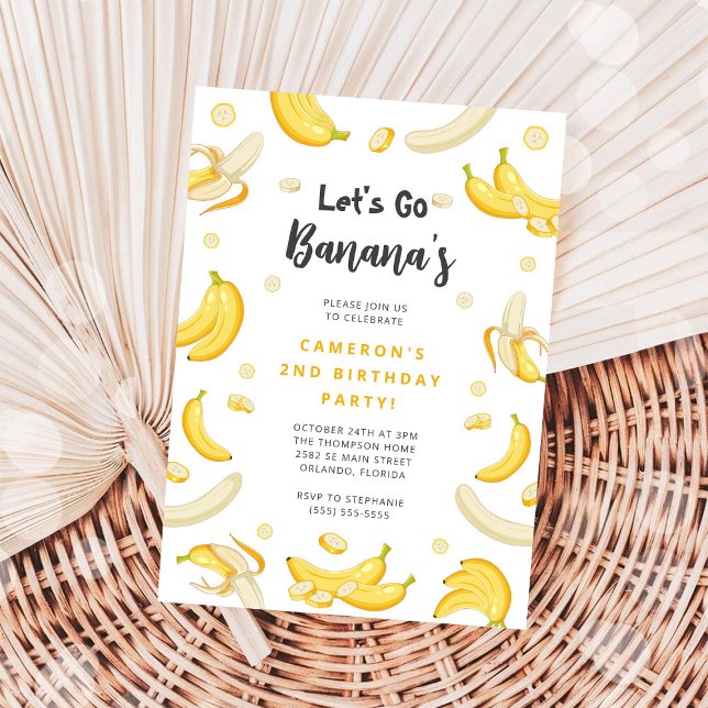 Invitation d'anniversaire Let's Go Bananas (Créateur téléchargé)