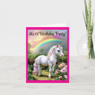 Invitation d'anniversaire licorne douce