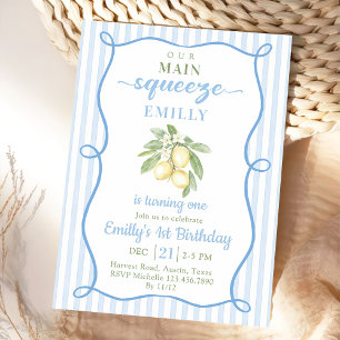 Invitation d'anniversaire Limonade Bleue