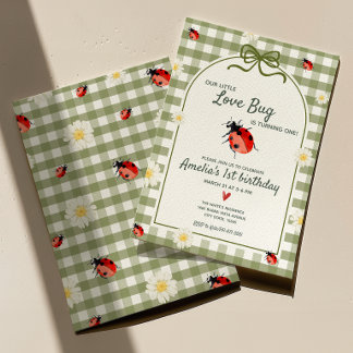 Invitation d'anniversaire Little Love Bug