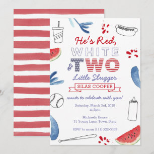 Invitation d'anniversaire Little Slugger Baseball 