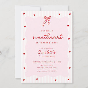 Invitation d'anniversaire Little Sweetheart Cœur R