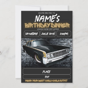 Invitation d'anniversaire Lowrider, Anniversaire C