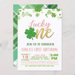 Invitation d'anniversaire Lucky One - Girl