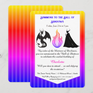 Invitation d'anniversaire magique et mystérieux po