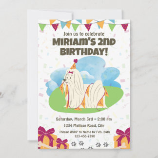 Invitation d'anniversaire maltaise