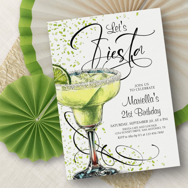 Invitation d'anniversaire Margarita Fiesta (Créateur téléchargé)