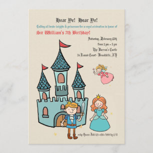 Invitation d'anniversaire Medieval Times