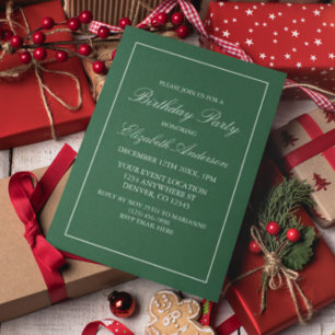 Invitation d'anniversaire minimaliste classique