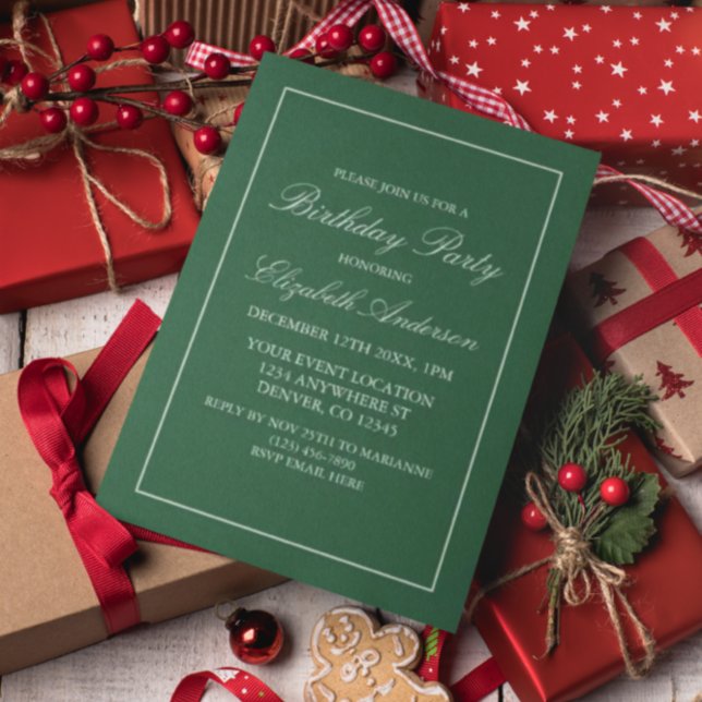 Invitation d'anniversaire minimaliste classique (Créateur téléchargé)