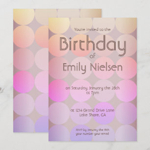 Invitation d'anniversaire moderne