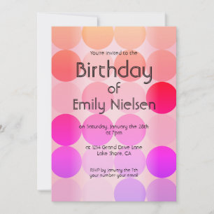 Invitation d'anniversaire moderne