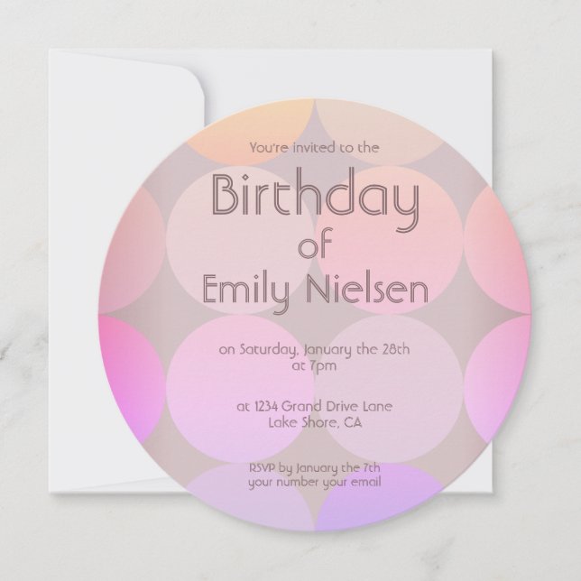 Invitation d'anniversaire moderne (Devant)