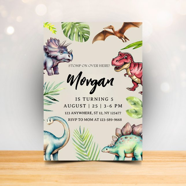 Invitation d'anniversaire moderne pour enfants thè (Créateur téléchargé)