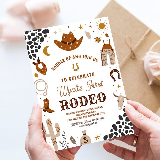 Invitation d'anniversaire Mon Premier Cowboy de Ro (Créateur téléchargé)
