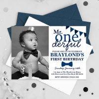 Invitation d'anniversaire Monsieur Onederful