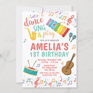 Invitation d'anniversaire musicale. Anniversaire d