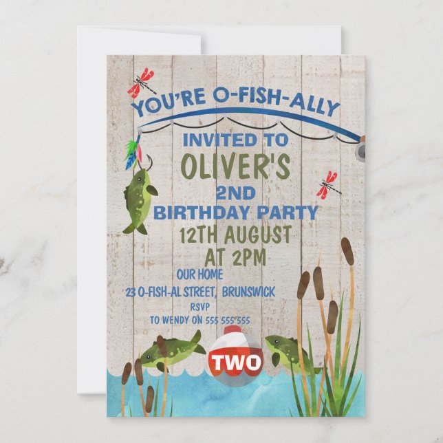 Invitation d'anniversaire O-Fish_Ally (Devant)