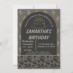 Invitation d'anniversaire occidentale 