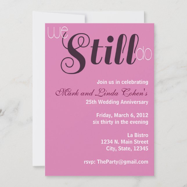 Invitation d'anniversaire On le fait encore (Devant)