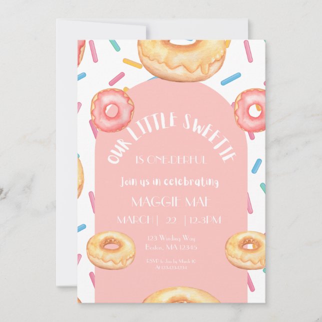 Invitation d'anniversaire One-derful  (Devant)