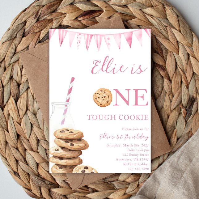 Invitation d'anniversaire One Tough Cookie (Créateur téléchargé)