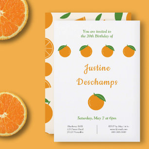 Invitation d'anniversaire orange