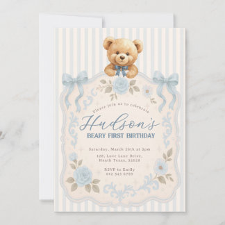 Invitation d'anniversaire Ourson en peluche