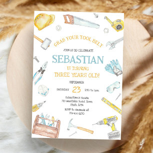 Invitation d'anniversaire Outils de Construction