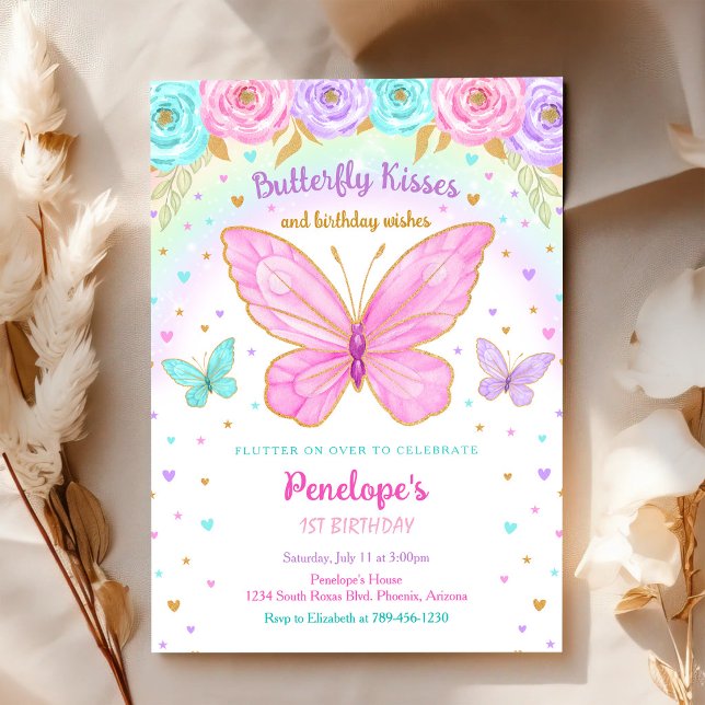 Invitation d'anniversaire papillon (Créateur téléchargé)