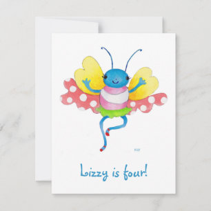 invitation d'anniversaire papillon
