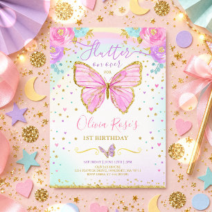 Invitation d'anniversaire Papillon Fête Papillon