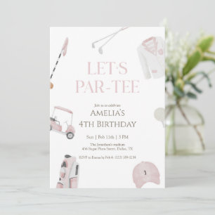 Invitation d'anniversaire Par-Tee de golf à l'aqua