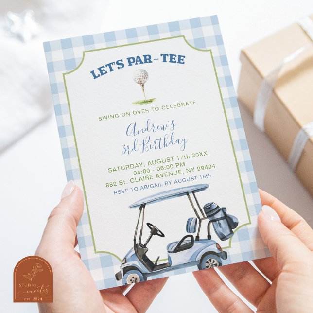 Invitation d'anniversaire Par-Tee de golf préparat (Créateur téléchargé)
