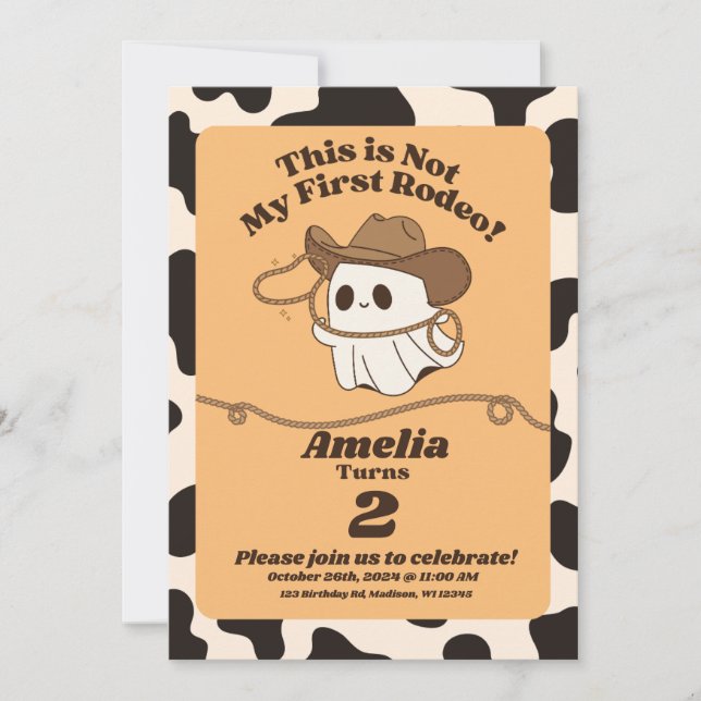 Invitation d'anniversaire "Pas ma première rodeo"  (Devant)