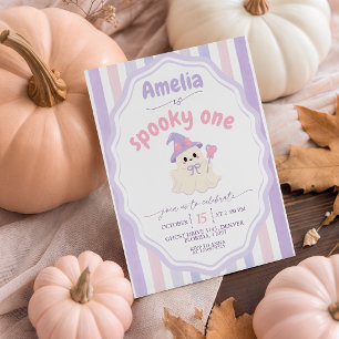 Invitation d'anniversaire Pastel Spooky One Ghost