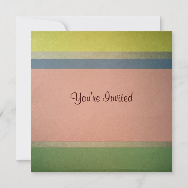 Invitation d'anniversaire Pastel Stripe (Devant)
