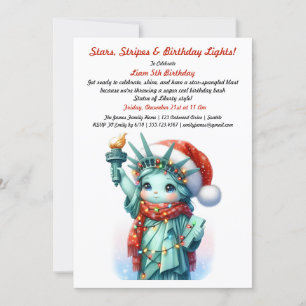 Invitation d'anniversaire Patriotique hiver