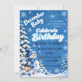 Invitation d'anniversaire Pays des Merveilles d'Hi