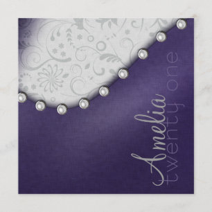 Invitation d'anniversaire Pearl Square